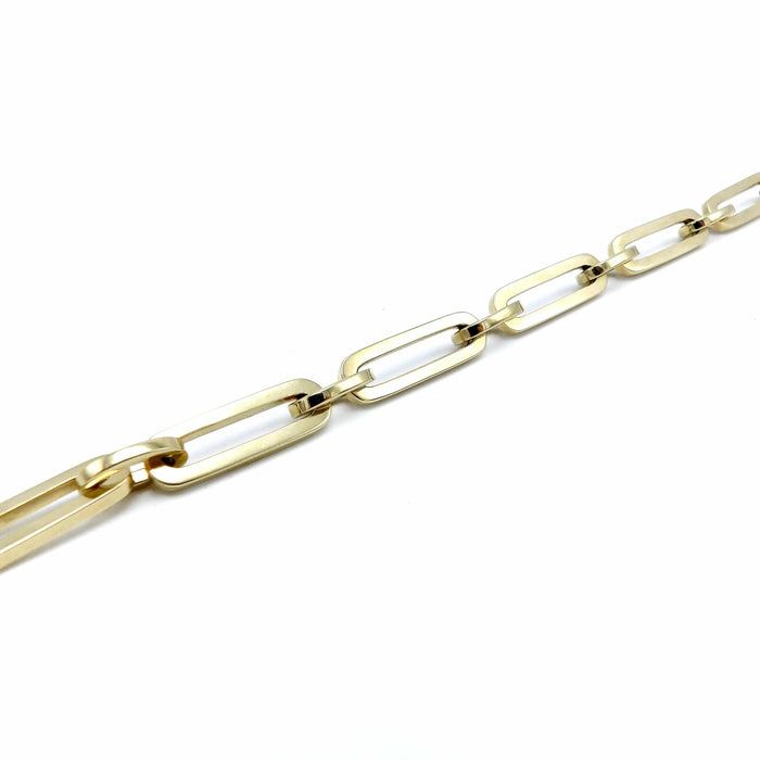 Bracelet Bracelet à maillons trombone signature doré 58 Facettes