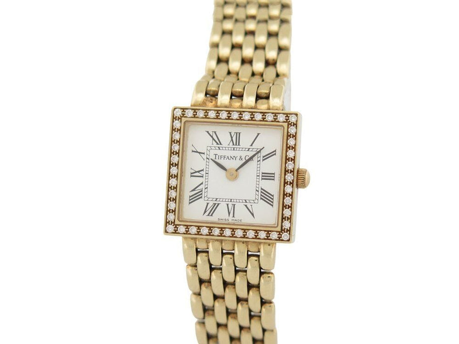 Montre vintage montre TIFFANY & CO estate 19mm or jaune 14k diamant quartz 58 Facettes 262120