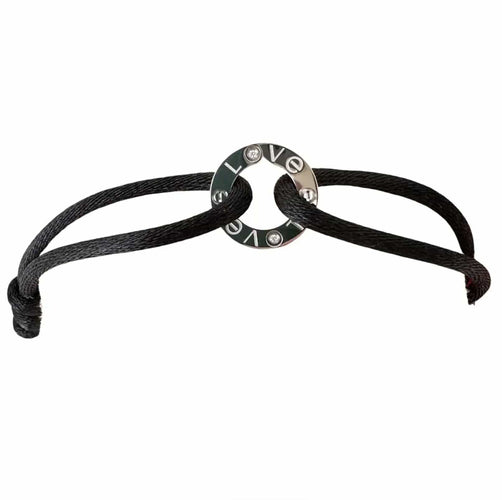 Bracelet CARTIER - Bracelet Love Cord or blanc et diamants 58 Facettes