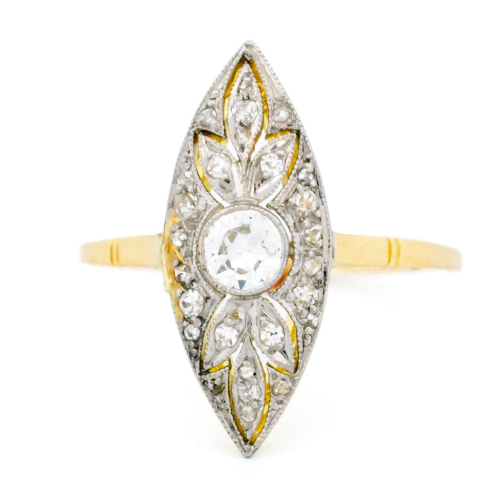 Bague 56 Bague en diamant de forme marquise 14 carats 58 Facettes 23FC338B6F1A4395990D953B69024761