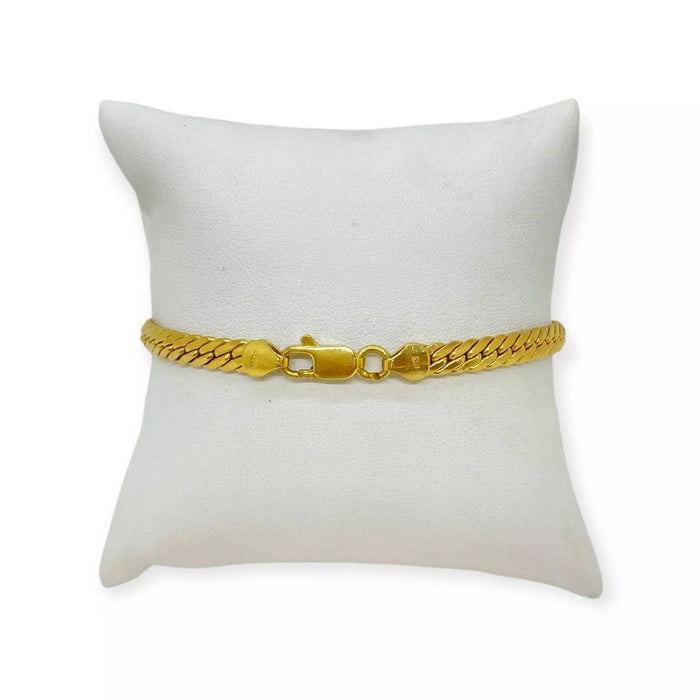 Bracelet Bracelet or jaune maille anglaise 58 Facettes 330066187