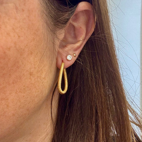 Paire de créoles paillette