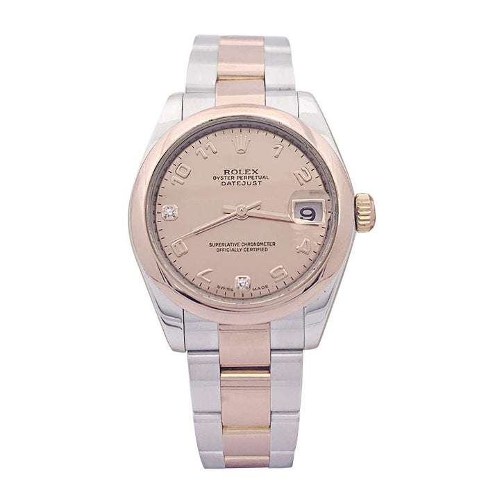 Montre Montre Rolex "Datejust" acier, or rose, diamants, nacre rose. 58 Facettes 33722