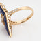 Bague 54 Bague Triangle Diamant Lapis Lazuli 58 Facettes G13172