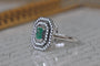 Antique emerald diamond ring 58 Facettes