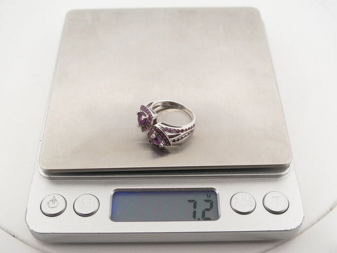 Bague 52 bague MAUBOUSSIN subtile dualite t52 amethyste diamants or blanc 18k 58 Facettes 267691