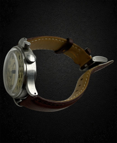 Montre Rare montre mono-poussoir Lemania 15 CHT - Institut hydrographique de la Royal Navy 58 Facettes