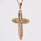 Pendentif Croix arabesques or rose 58 Facettes CVP112