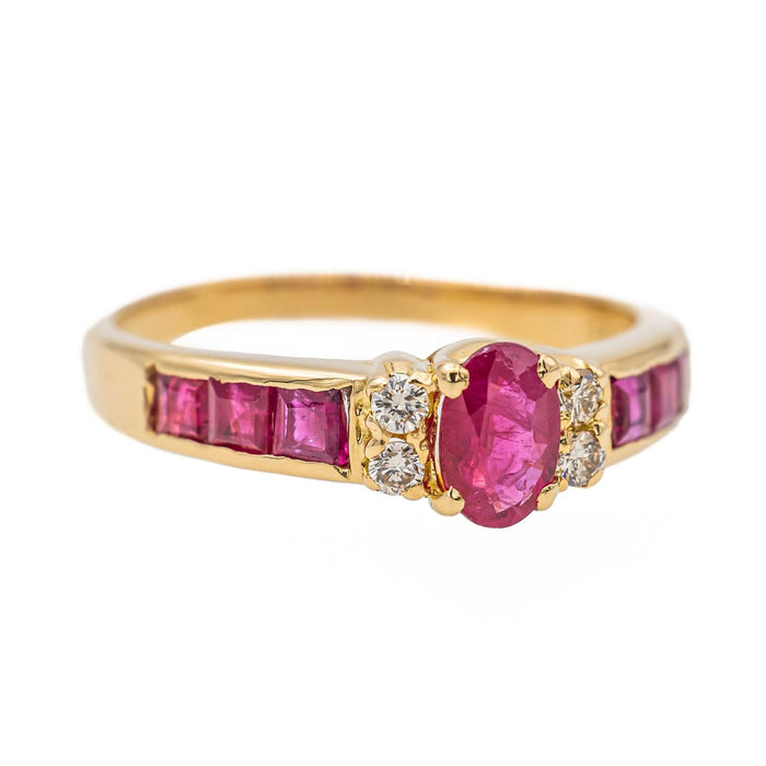 Bague 53.5 Bague Or jaune Rubis 58 Facettes 1871865CN