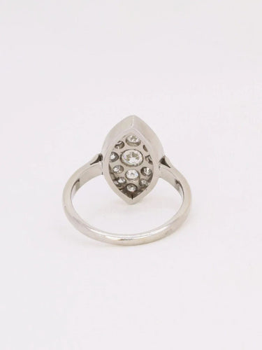 Bague 57 Bague marquise or blanc diamants 58 Facettes J606