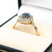Ring 56.5 Platinum and diamond and sapphire cluster ring 58 Facettes 376231DE1BB448338F557994E346C1F8