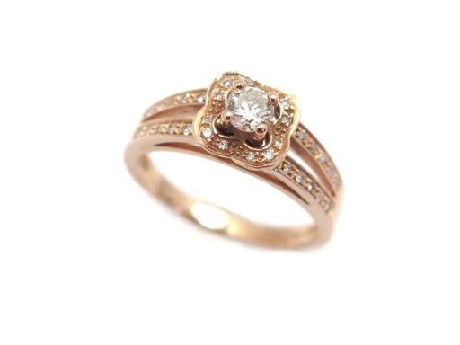 Ring 51 MAUBOUSSIN solitaire ring chance of love n2 pink gold & diamonds 58 Facettes 259528