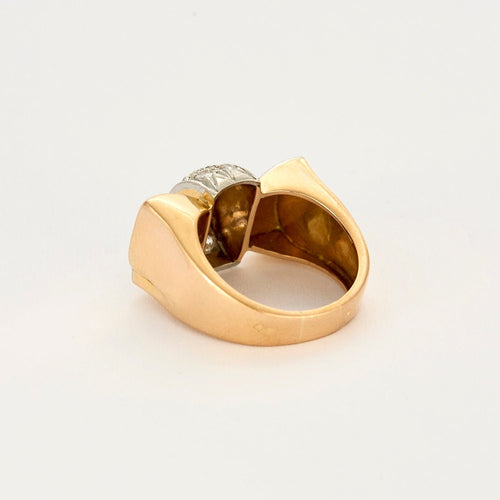 Bague 56,5 Bague Tnak or jaune et diamants 58 Facettes PER14212