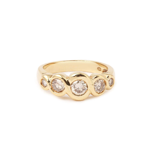 Bague 54 Bague Jonc en Or jaune et Diamants 58 Facettes BD212