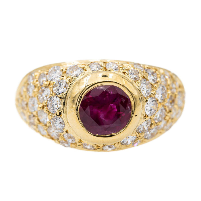 Bague 53.5 Bague Jonc Or jaune Rubis 58 Facettes 2957147CN