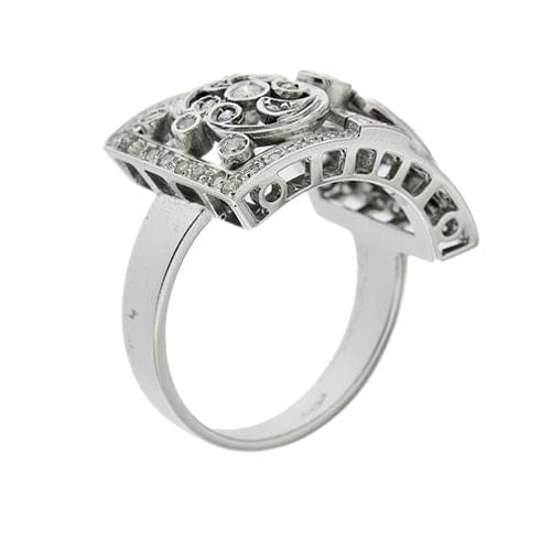 Bague 62 Bague bandeau or blanc diamants 58 Facettes 35201