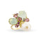 Bague 54 Bague Romance Divine en or jaune, perle et calcédoines 58 Facettes CHAT-ROM-RI-PCAL