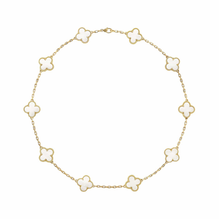 Collier Van Cleef & Arpels - Collier Vintage Alhambra 10 motifs Or Jaune Nacre 58 Facettes