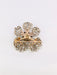 Broche Broche fleur ancienne or argent diamants taille ancienne 58 Facettes 339