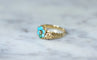 Bague Bague fleur ancienne turquoises et diamant 58 Facettes