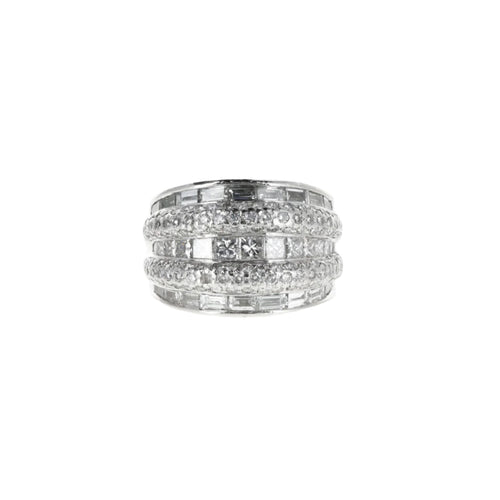Bague 52 Bague Platine, Diamants Brillants et Baguettes 58 Facettes 2.18835