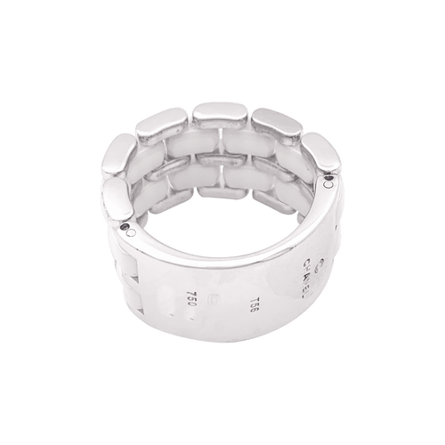 Bague 56 Bague Chanel, "Ultra", or blanc, céramique blanche et diamants. 58 Facettes 34296