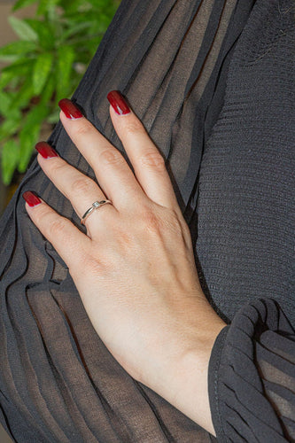 Bague 55 Bague Solitaire Or blanc Diamant 58 Facettes 2833424CN