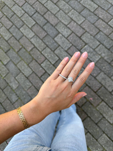 Bague 55 Bague d'éternité en diamant de 1,60 carat 58 Facettes