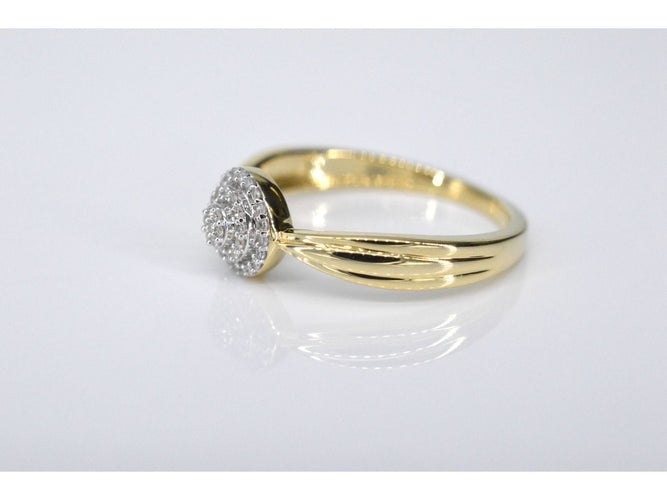 Bague Bague entourage en or avec diamants 58 Facettes 2101