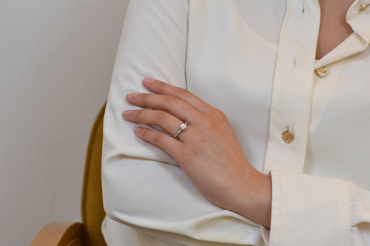 Bague Solitaire diamant 0,95ct H/VS2 58 Facettes 26480-26744