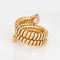 Bague 53 BULGARI - Bague Serpenti Tubogas en or jaune et tourmaline rose 58 Facettes G14214