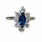 Bague 53 Bague marquise or blanc saphir diamants 58 Facettes 88