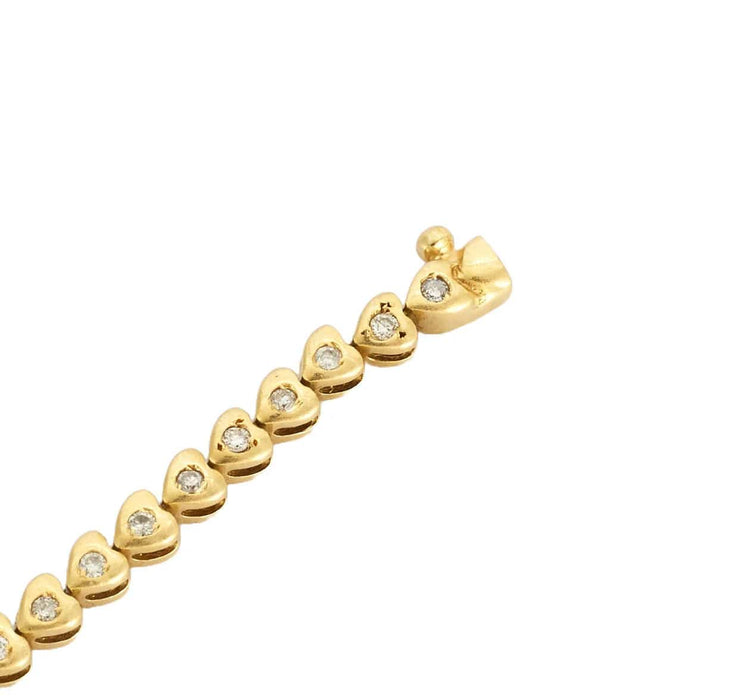 Bracelet Bracelet cœur or jaune et diamants 58 Facettes BO/230133