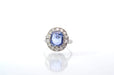 Bague 49 Bague saphir et diamants en platine 58 Facettes 25869-DV