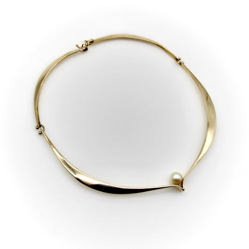 Collier Collier en or jaune avec perle 58 Facettes