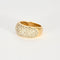 Bague 53.5 Bague Jonc Or Jaune Pavage Diamants 58 Facettes