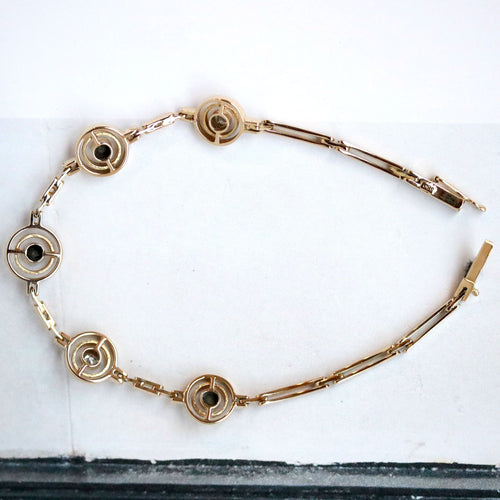 Bracelet Bracelet Articulé en Deux Ors et Diamant 58 Facettes A11343