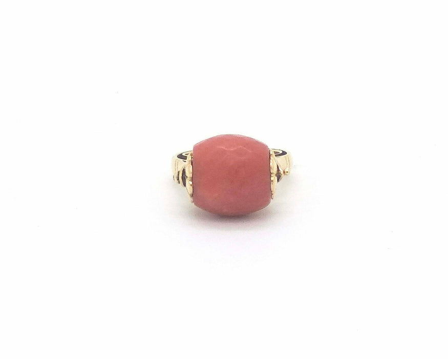 Bague or jaune et corail