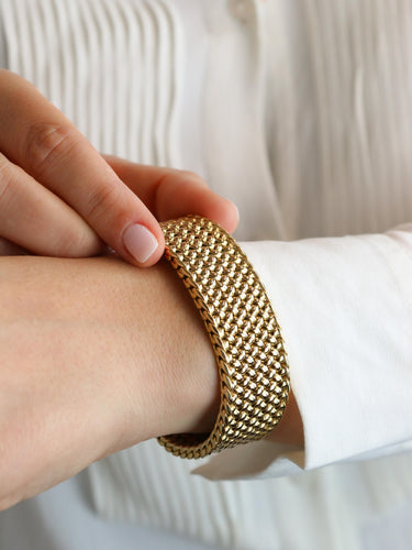 Bracelet Bracelet souple maille milanaise or jaune 2,3 cm 58 Facettes 1165.3