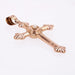 Pendentif Croix ancienne or rose perle fine 58 Facettes 24-264