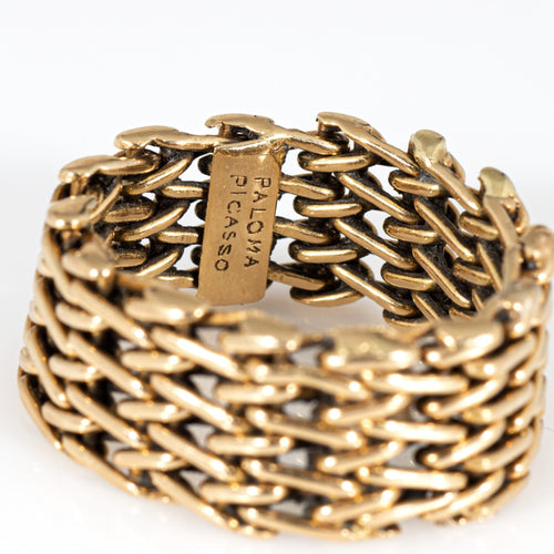 Bague 53 Bague maille Tiffany & Co en or jaune 18 carats, vers 1980, Paloma Picasso, France 58 Facettes G13876