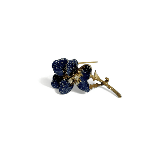 Broche Broche « fleur bleue » Éd. Richards 58 Facettes REF2501-268