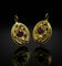 Boucles d'oreilles Boucles d'oreilles austro-hongroises en forme de feuille avec grenats 58 Facettes
