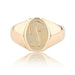 Ring 48 Yellow gold signet ring letter B 58 Facettes 14-275