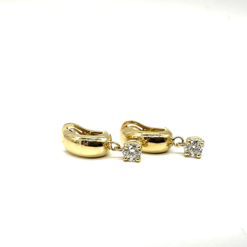 Boucles d'oreilles Boucles d'oreilles or jaune et diamants 58 Facettes Z15B51642