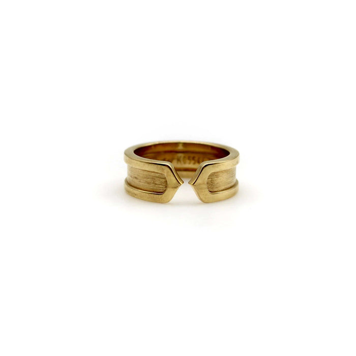 Bague 47 CARTIER - Vintage Gold Double C Ring 58 Facettes