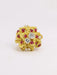 Bague 51 Bague cocktail or jaune diamants rubis 58 Facettes J301