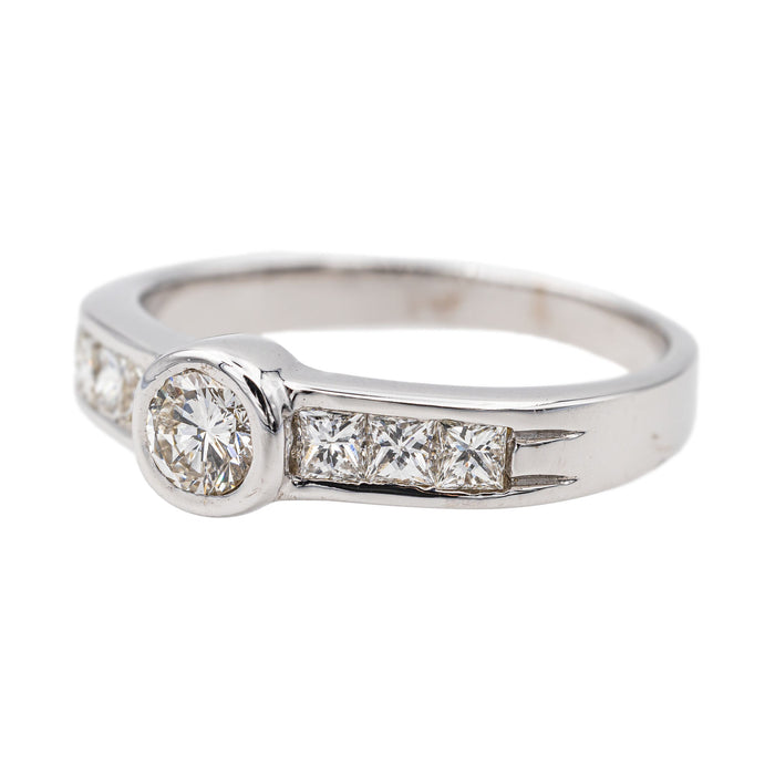 Bague Solitaire Or blanc Diamant