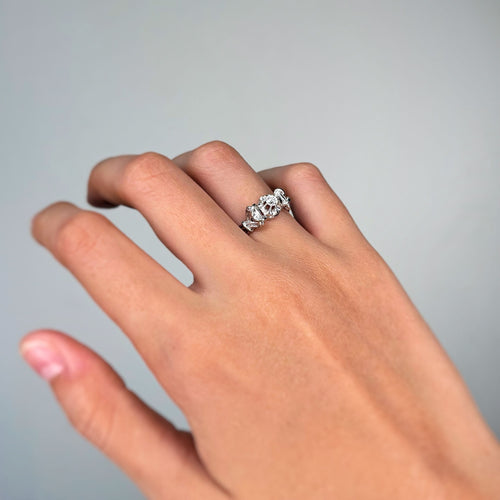 Bague 50 Bague Ancienne - Or blanc & Diamant 58 Facettes 250294R