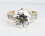 Bague Bague or jaune, diamant 4,17 carats et diamants baguettes 58 Facettes AB418